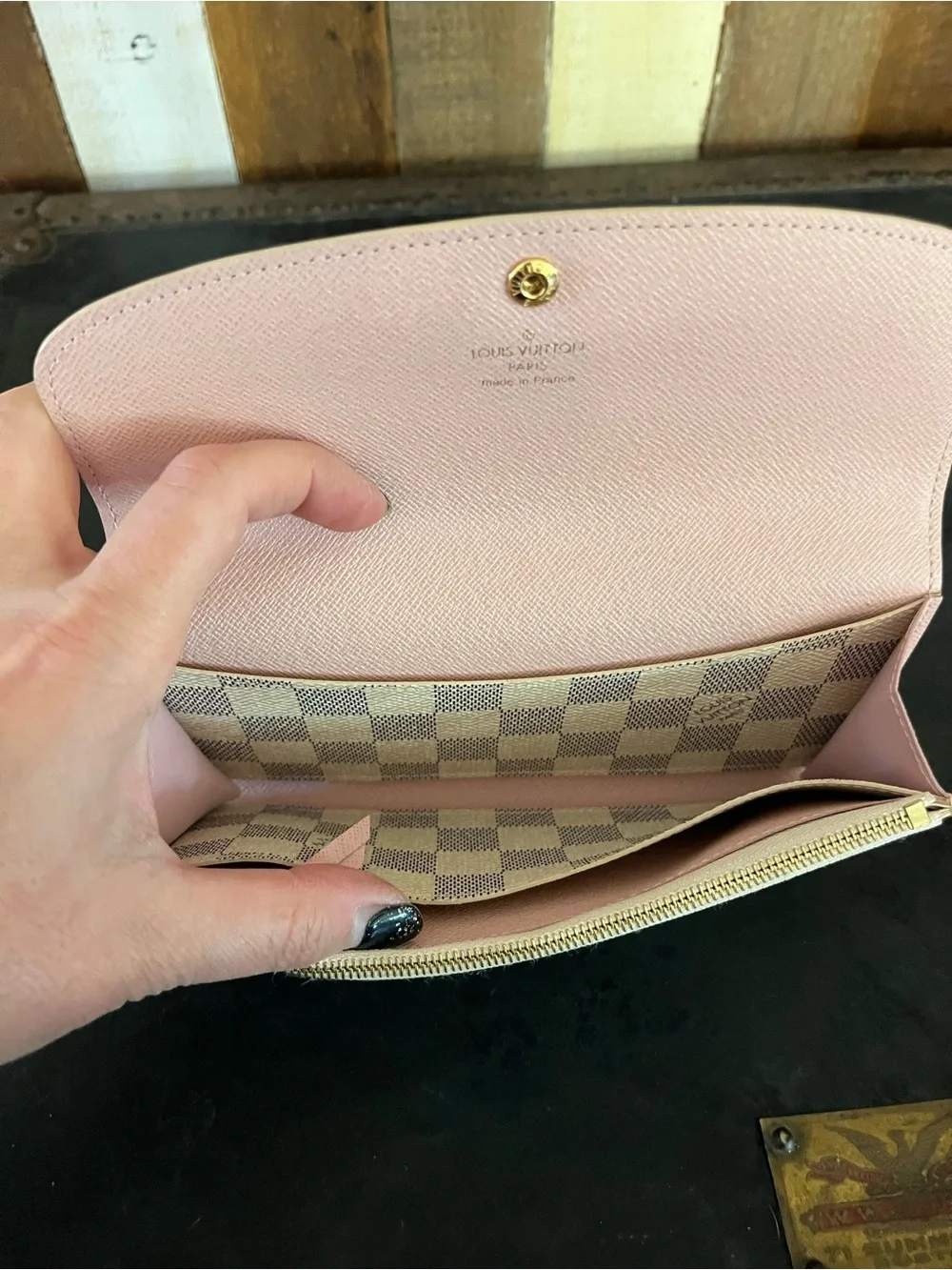 Authentic Louis Vuitton Damier Azur Emile wallet